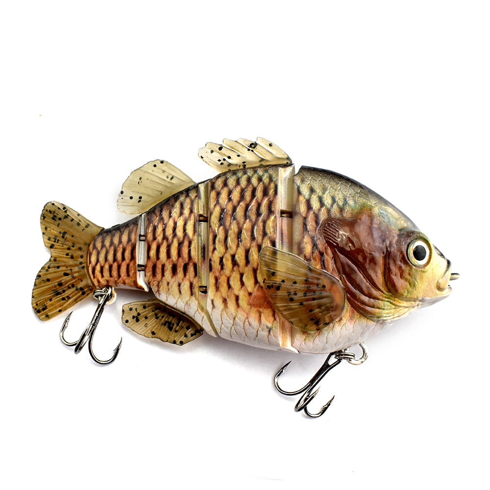 Apex Crappie & Tilapia 4-Section Swimbait – Realistic Soft Tail Panfish Lure