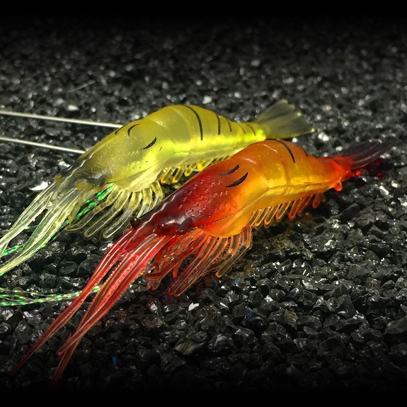 Night-Glow Bionic Soft Shrimp Lure – Weedless Freshwater & Saltwater Bass Bait
