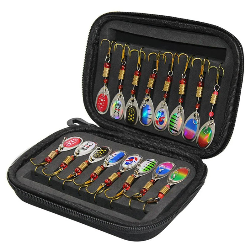 Flash-Impact Multi-Pack Lure Set – 16pc Inline Spinners & Spoons for Trout, Bass, & Pike