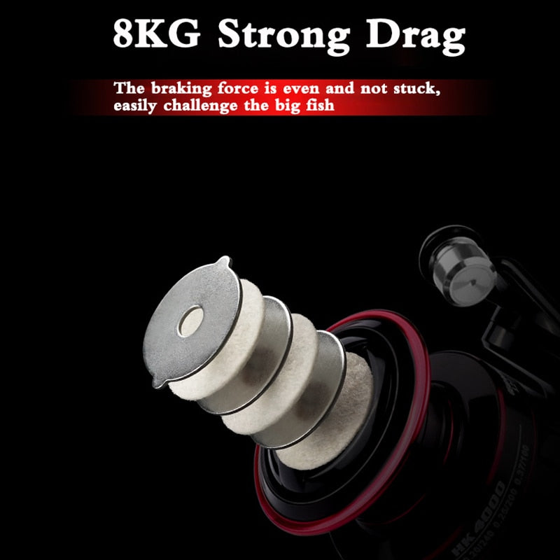 Corrosion-Resistant Saltwater Spinning Reel – 8kg Max Drag Carp & Sea Fishing Reel
