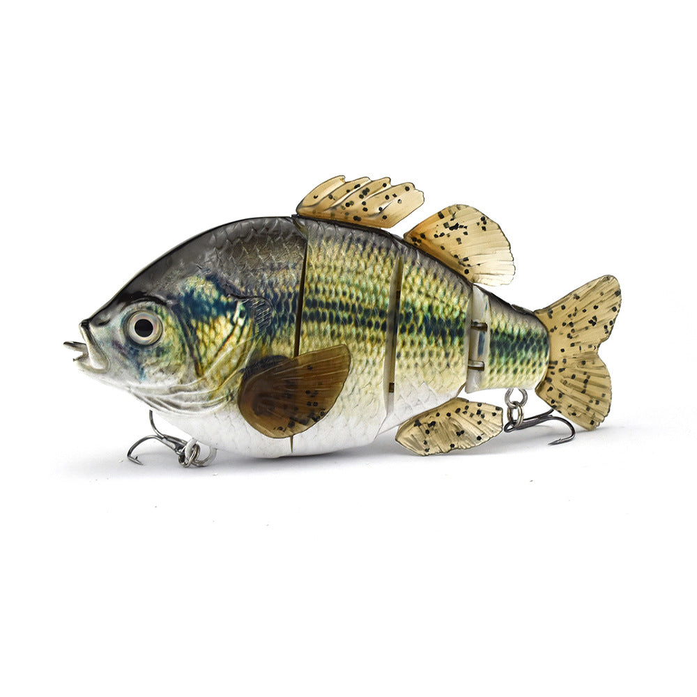 Apex Crappie & Tilapia 4-Section Swimbait – Realistic Soft Tail Panfish Lure