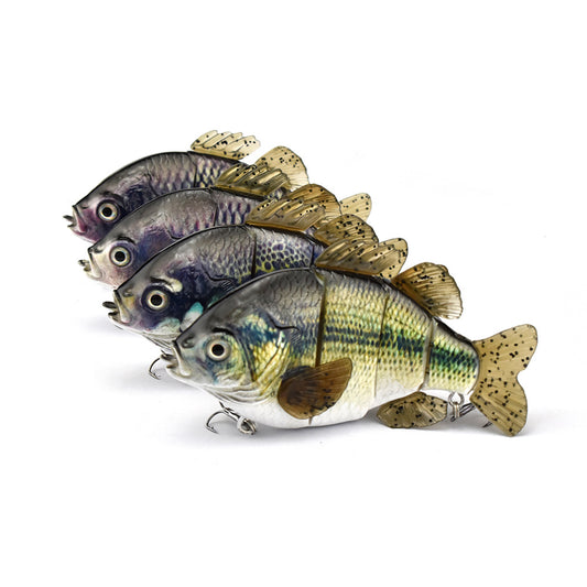 Apex Crappie & Tilapia 4-Section Swimbait – Realistic Soft Tail Panfish Lure