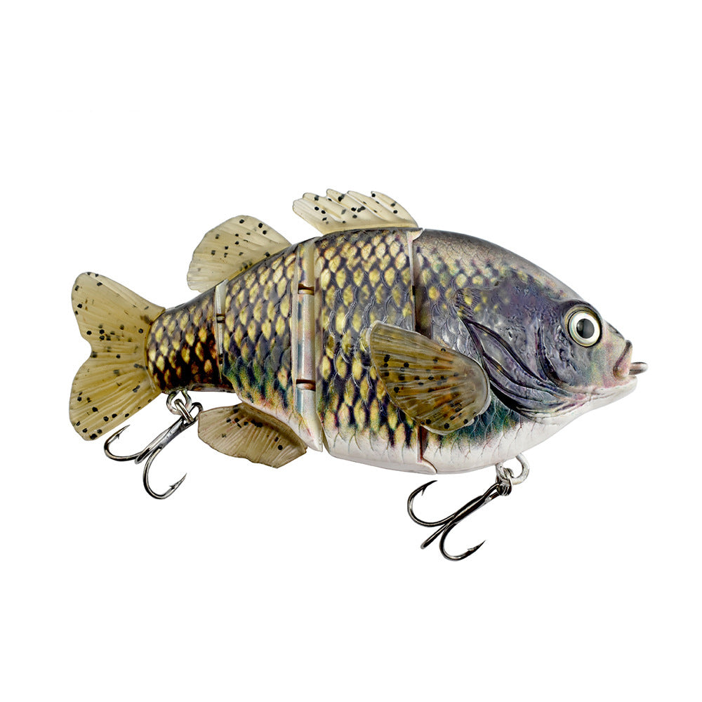 Apex Crappie & Tilapia 4-Section Swimbait – Realistic Soft Tail Panfish Lure