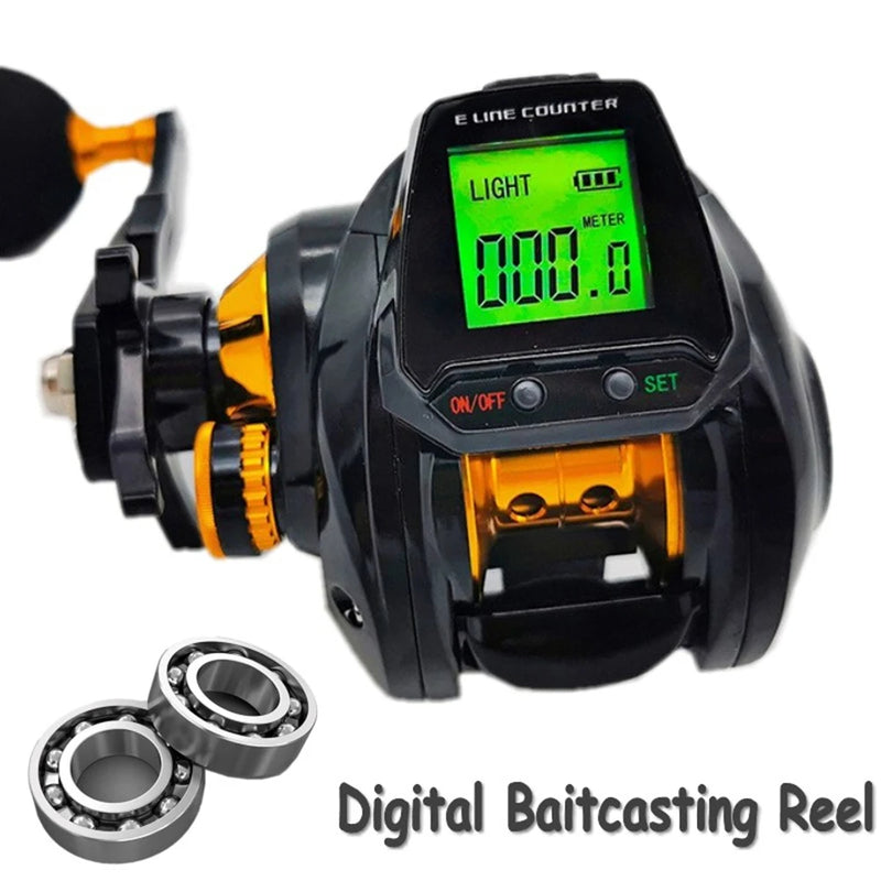 Pro-Count Smart Digital Baitcasting Reel – High-Speed 7.2:1 Reel for Freshwater & Sea Fishing