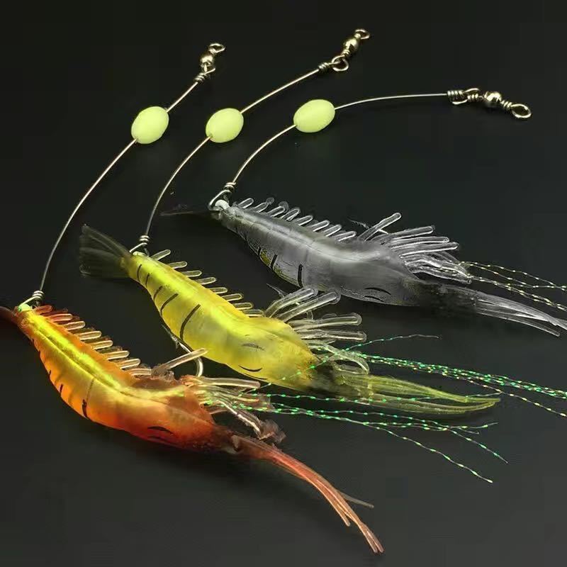 Night-Glow Bionic Soft Shrimp Lure – Weedless Freshwater & Saltwater Bass Bait