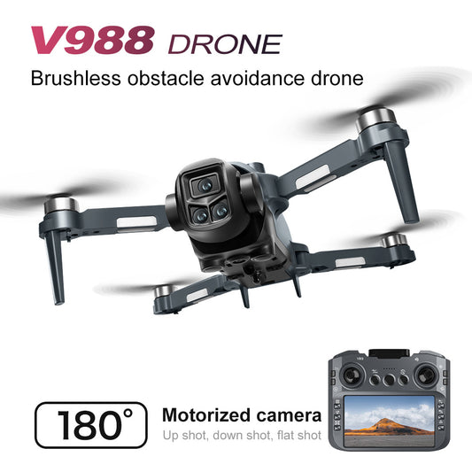Recon-360 Smart Hover Drone – 8K HD Triple-Lens Quadcopter with Obstacle Avoidance