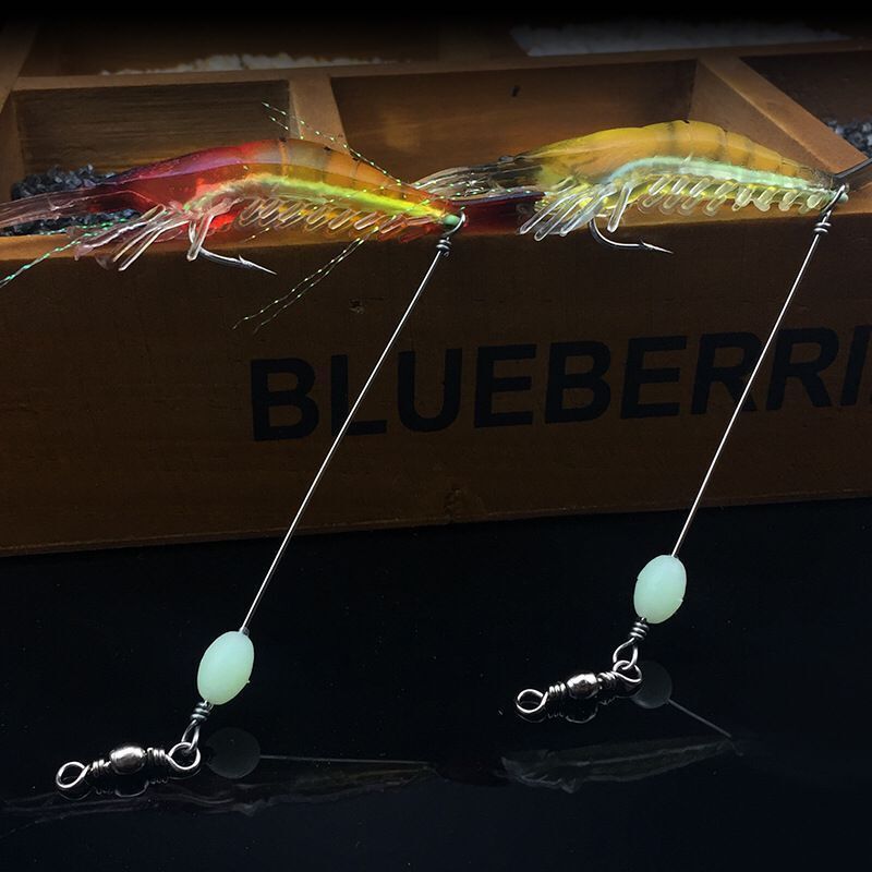 Night-Glow Bionic Soft Shrimp Lure – Weedless Freshwater & Saltwater Bass Bait