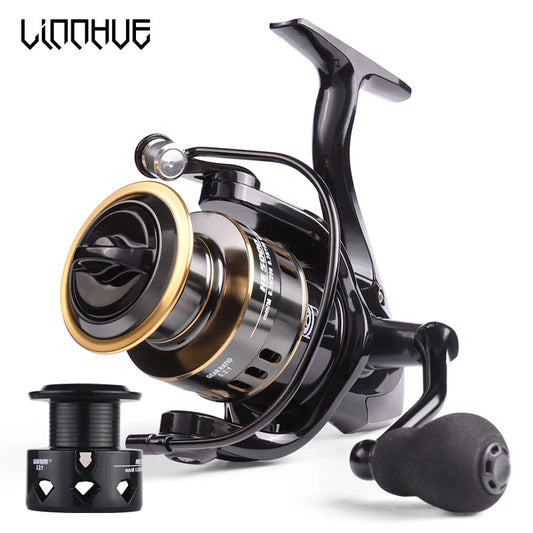 Linnhue HE Pro Spinning Reel – 10kg Max Drag Metal Spool Reel (Pre-Spooled with Line)