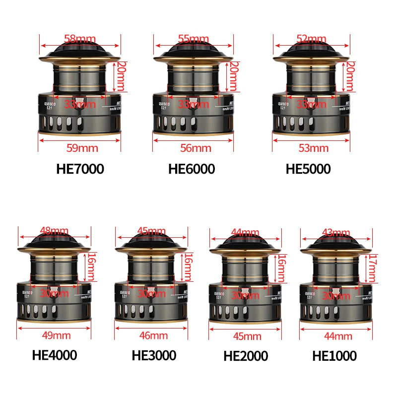 Linnhue HE Pro Spinning Reel – 10kg Max Drag Metal Spool Reel (Pre-Spooled with Line)